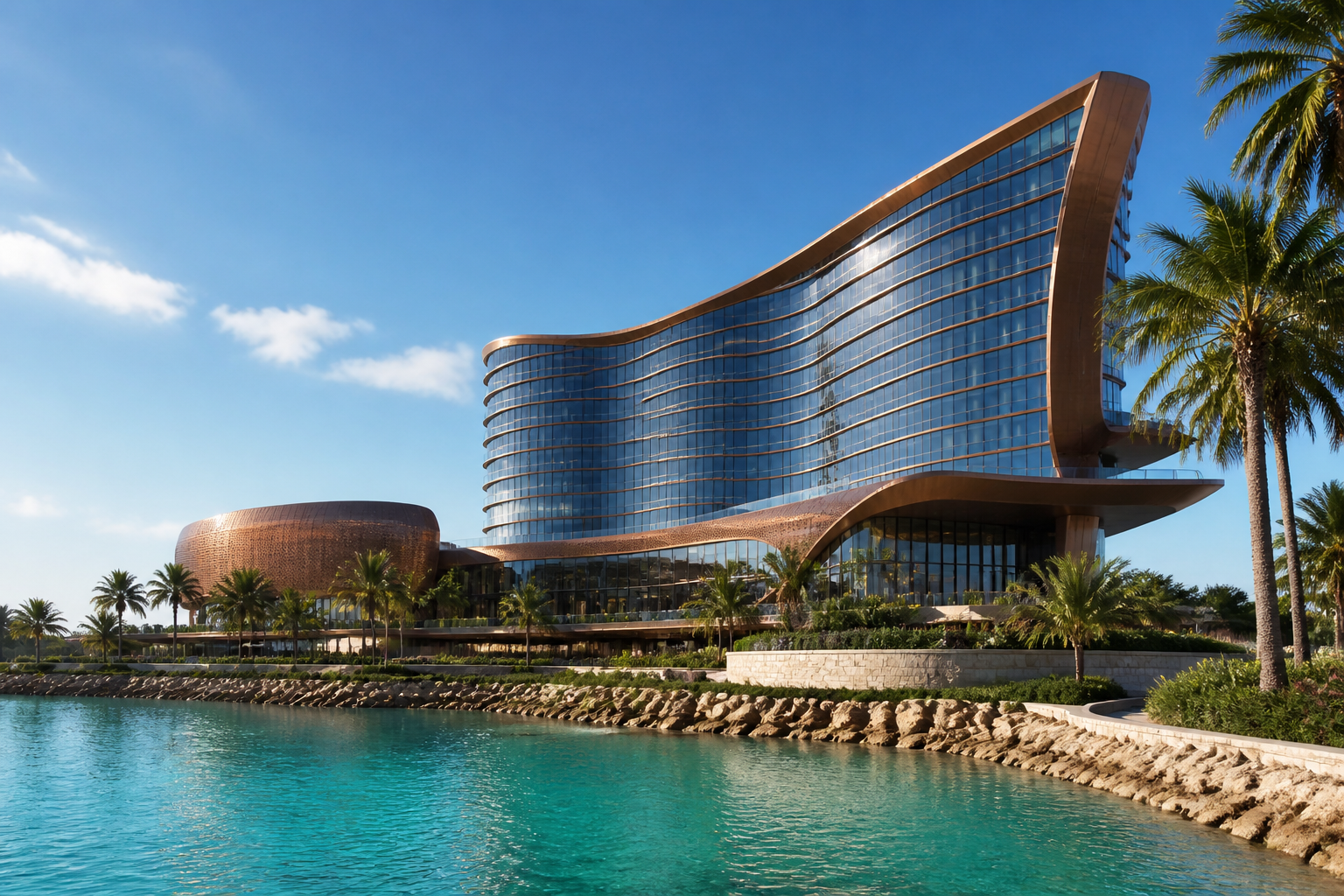 Harbourline Casino Hotel exterior by the water